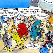 Fragment uit het historische stripverhaal Van nul tot nu.